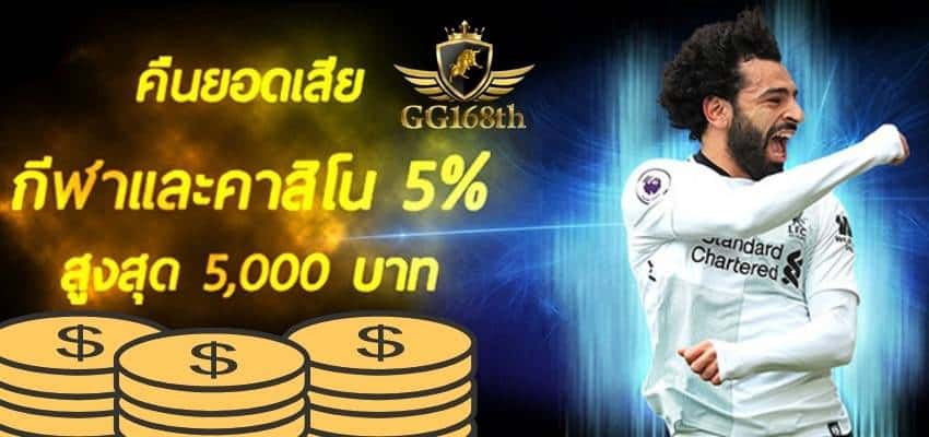 คืนยอดเสีย 5% ทุกเดือน